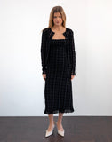 Image of Nateda Dress in Tonal Check Flock Black