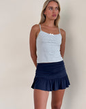 Image of Nefeli Mini Skirt in Lycra Dark Navy