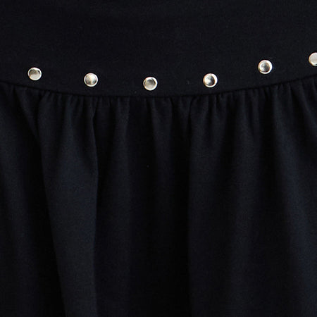 NEFETY STUD SKIRT R JERSEY BLACK