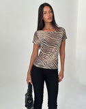 Image of Neko Top in Mesh Wild Animal Neutral