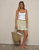 Image of Nelesi Mini Skirt in Blooming Lily Green