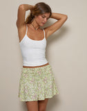 Image of Nelesi Mini Skirt in Blooming Lily Green