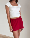 Image of Nidya A-Line Mini Skirt in Adrenaline Red