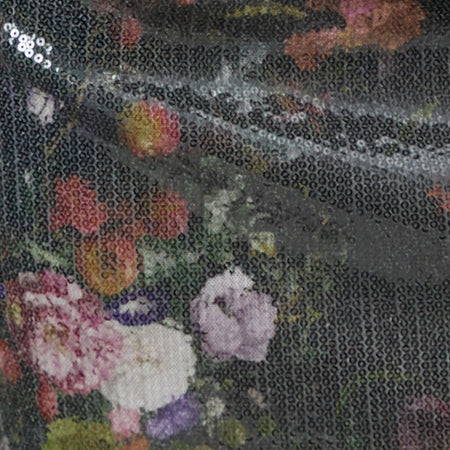 Nidya Mini Skirt in Sequin Vintage Flower