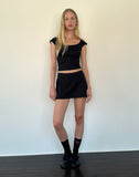 Image of Nidya A-Line Mini Skirt in Black