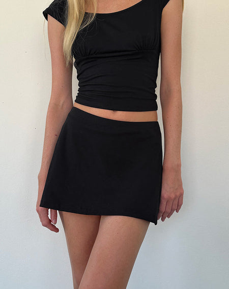 Lidya Mini Skirt in XL Spot Black