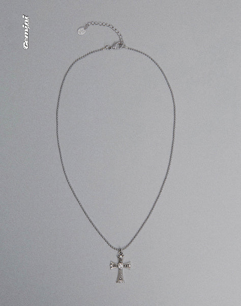 Image of Niki Silver Cross Necklace by Gemini Jewels