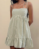Image of Nikita Mini Dress in Green Check