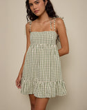 Image of Nikita Mini Dress in Green Check