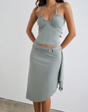 Image of Esmeray Midi Ring Skirt in London Fog