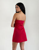 Image of Ninivala Dress in Red with Black Rosette