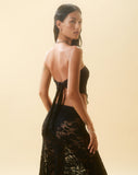 image of Nirva Bandana Top in Jet Black Lace