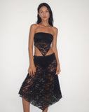 image of Nirva Bandana Top in Jet Black Lace