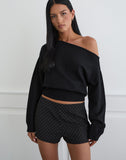 Image of Nivra Short in Diamante Tailoring Black