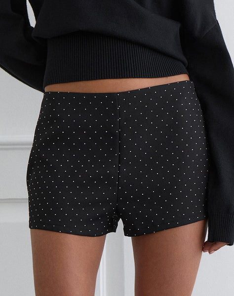 Image of Nivra Short in Diamante Tailoring Black