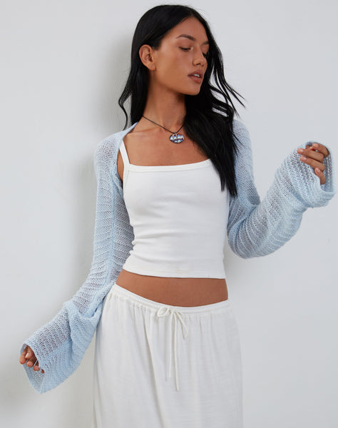 Image of Nobila Shrug Top in Baby Blue