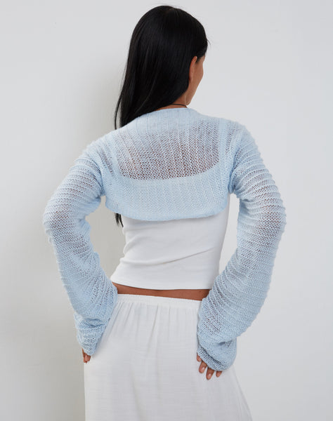 Image of Nobila Shrug Top in Baby Blue