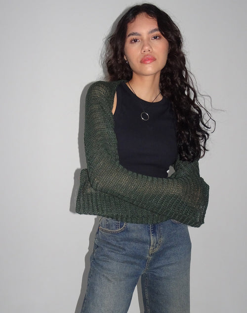 image of Nobila Shrug Top in Khaki