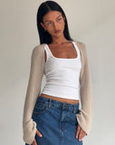 Image of Nobila Shrug Top in Natural