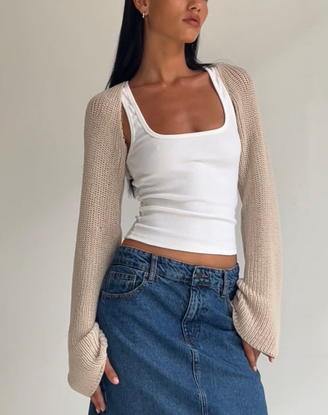 Image of Nobila Shrug Top in Natural