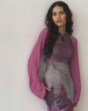 Image of Nobila Shrug Top in Raspberry