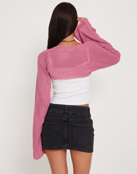 Image of Nobila Shrug Top in Raspberry