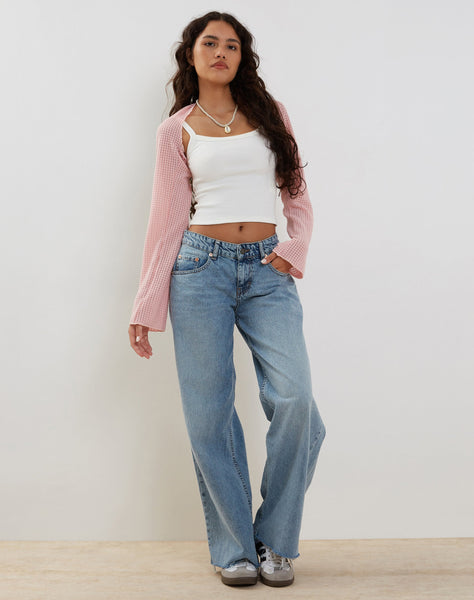 Image of Nobila Shrug Top in Baby Pink