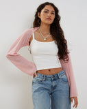 Image of Nobila Shrug Top in Baby Pink