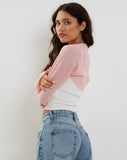 Image of Nobila Shrug Top in Baby Pink