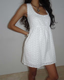 Image of Noja Mini Dress in Broderie Anglaise White