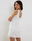 Image of Noja Mini Dress in Broderie Anglaise White