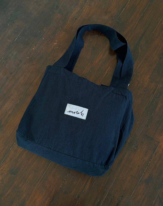 Image of Nola Totebag in Navy with Motel Love Embroidery