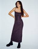 image of Norila Maxi Dress in Dark Ditsy Rose Black