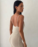 Image of Norila Knitted Maxi Dress in Neutral