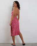 Image of Nosita Midi Dress In Ditsy Floral Pink