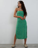 Image of Nosita Midi Dress In Paisley Fun Green