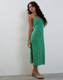 Image of Nosita Midi Dress In Paisley Fun Green