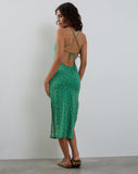 Image of Nosita Midi Dress In Paisley Fun Green