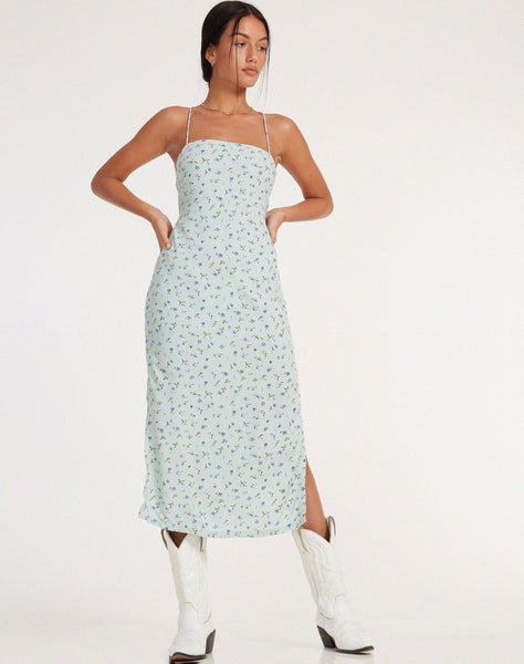 image of Nosita Midi Dress in Pretty Petal Green