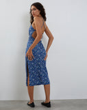 Image of Nosita Midi Dress in Retro Blue