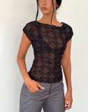 Image of Nova Top in Black Queen of Heart Flock