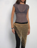 Image of Nova Top in Grey Crinkle Chiffon