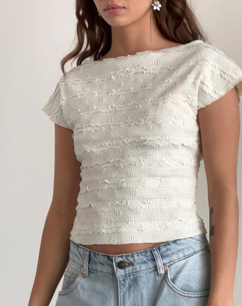 Image of Nova Top in Crinkle Ivory