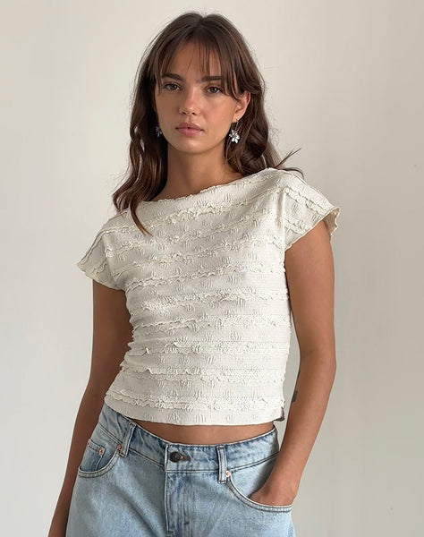 Image of Nova Top in Crinkle Ivory