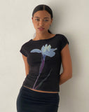 Image of Nova Top in Mesh Navy Flower