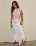 Image of Nova Unlined Top in Pink Plisse Lace