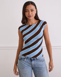 Image of Nova Top in Retro Stripe Blue