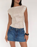Image of Nova Top in Sequin Neutral