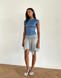 Image of Nova Slinky Top in Blue Diagonal Stripe