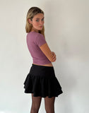 Image of Novalie Tie Front Top in Mauve